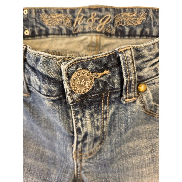 Y2K H&G Distressed Low Rise Bootcut Jeans Sz 7 – 2000s Mall Brand Denim - Picture 5 of 8